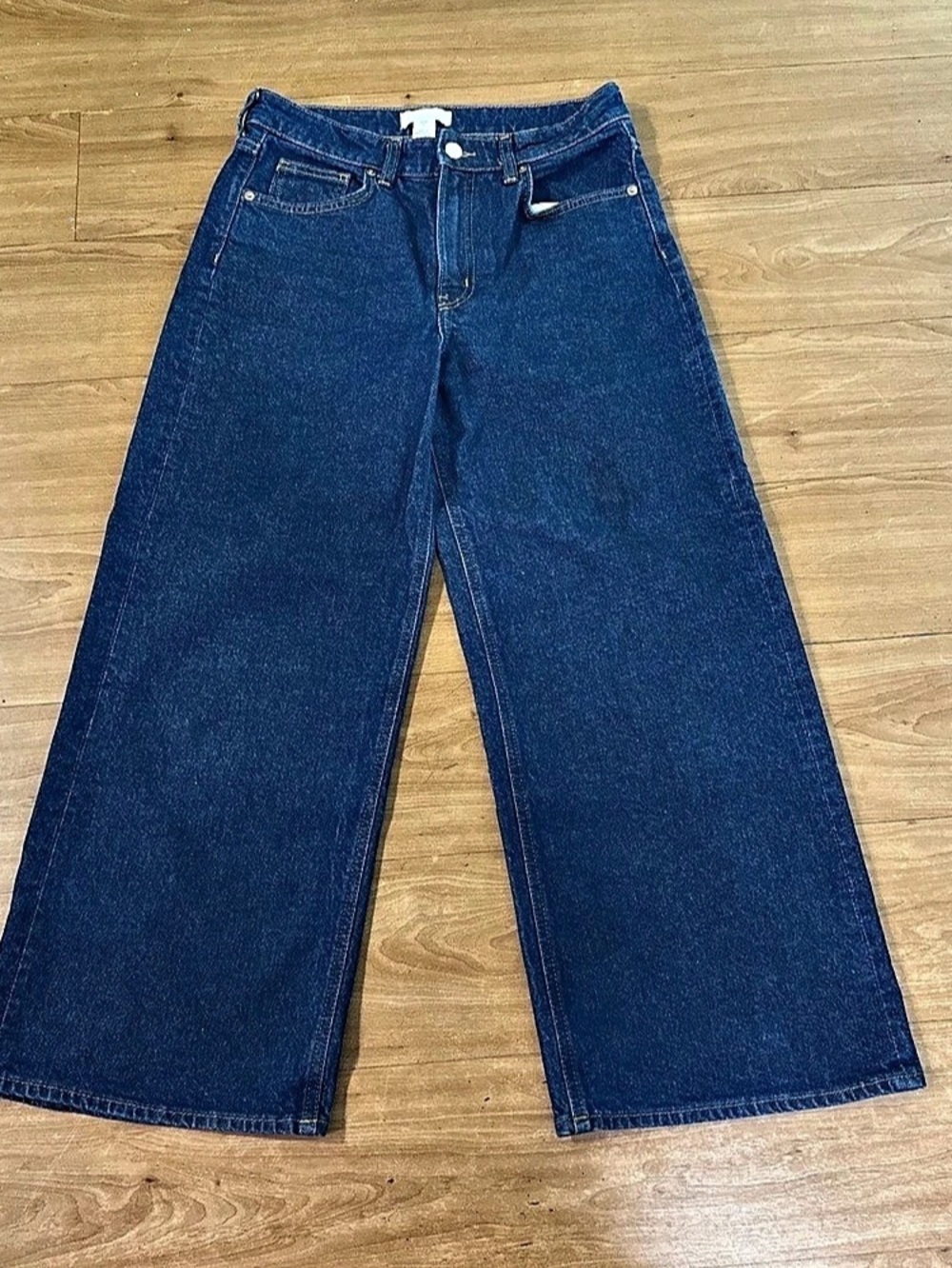 H&M Wide High Jeans Wide Leg Blue Jeans